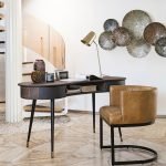 STERLING - Doğal Ahşap Kaplama & Metal Contemporary Çalışma Masası